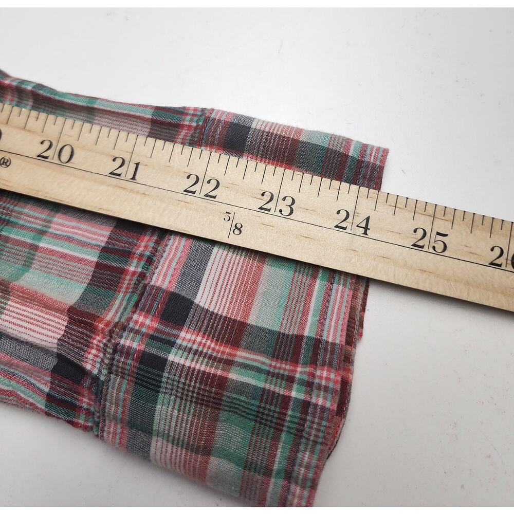 Prana Shirt Womens XL Bora Bay Gina Plaid pink green half button-up western - Picture 10 of 12